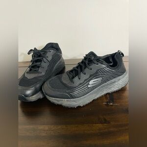 Skechers Black Athletic Shoes with Cushioned Midsole